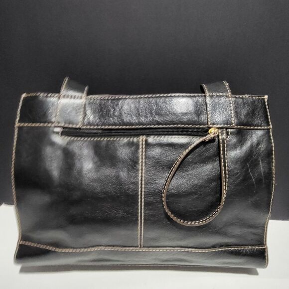 Franklin Covey Brown Leather Briefcase / Tote Work Bag - Picture 2 of 8